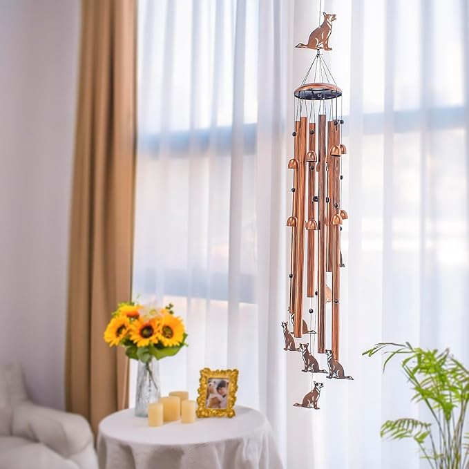 Extra Large 55 inch German Shepherd Dog Wind Chimes for Outside,Dog Gifts for Women Men/Memorial Gifts/Birthday Gift Metal windchimes Outdoors/Indoors,Garden Decor,Patio,Home,Porch,Yard Decorations