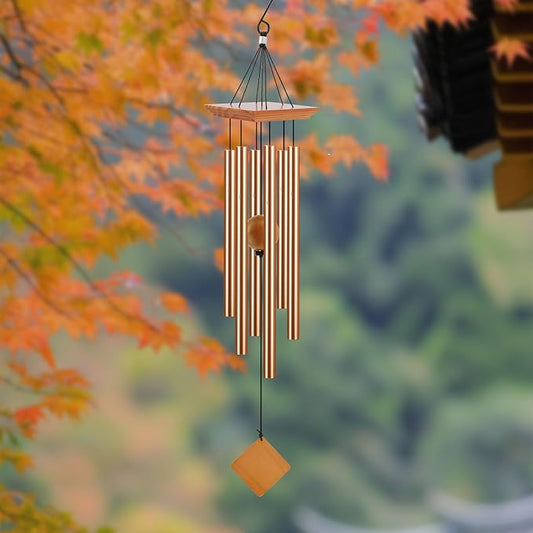39" Deep Tone Large Wind Chimes for Outside Clearance, Memorial Sympathy Wind Chimes Outdoor for Porch Garden Yard Decor Patio,Sympathy Gifts for Loss of Loved One,Rose Golden
