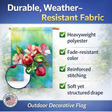 Caroline's Treasures Arkansas Apple Blossom in Watercolor House Flag Large Porch Sleeve Pole Decorative Outside Yard Banner Artwork Wall Hanging, Polyester, House Size, Multicolor