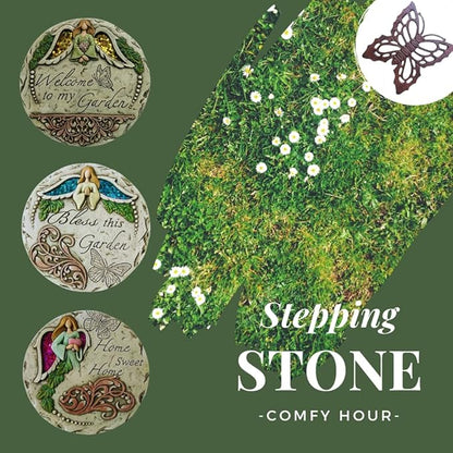 Comfy Hour 13-Inch Cast Iron Antique Brown Sea Turtle Stepping Stone, Coastal Figurine Style Home Decor, Heavy Duty Metal Garden Paver