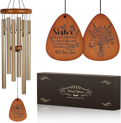 Sister Gifts for Christmas,Nana 32" Wind Chimes for Grandma Birthday Gift, Bereavement Gifts, Windchimes in Memory of Nana