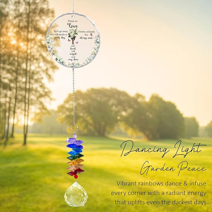Glass Ornament Suncatcher - Sympathy Gift for Loss of Loved One - Grief Gifts - Heaven Keepsake - Mother's Day for Mom Dad Sisters Brothers - Hanging Home Garden Decor