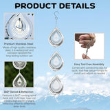 18 Pcs Stainless Steel 3D Wind Spinners with Reflective Discs – Garden Decor for Yard, Patio, Windows, Trees & Outdoor Spaces