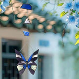 Stained Glass Window Hanging Suncatcher, Butterfly Gifts for Mom/Teacher/Women Anniversary, Birthday, Housewarming