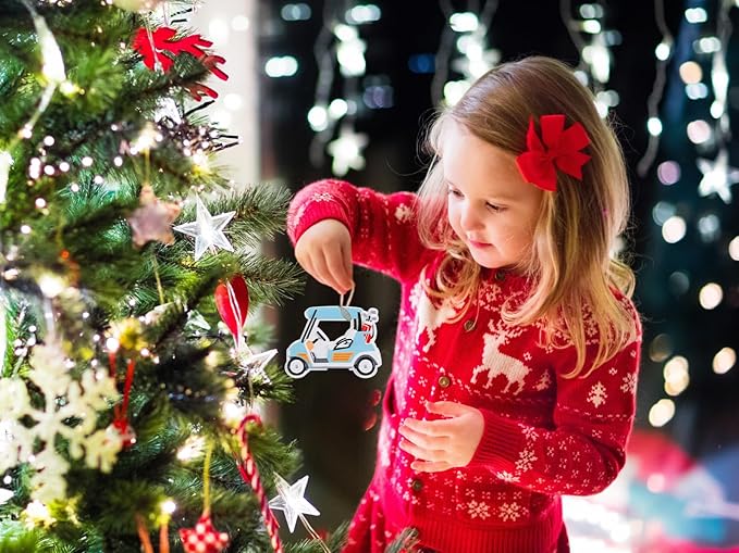 Golf Cart Christmas Ornament with 2026 Hangtag, Cute Blue Golf Cart, Comes in Gift Box - Cool Golf Gifts for Men Golfers, Perfect Dad Gift