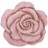 Magnolia Garden 12-Inch Sculpted Pink Rose Decorative Stepping Stone – 3D Floral Resin Garden Walkway Tile – Elegant Blush Flower Outdoor Accent