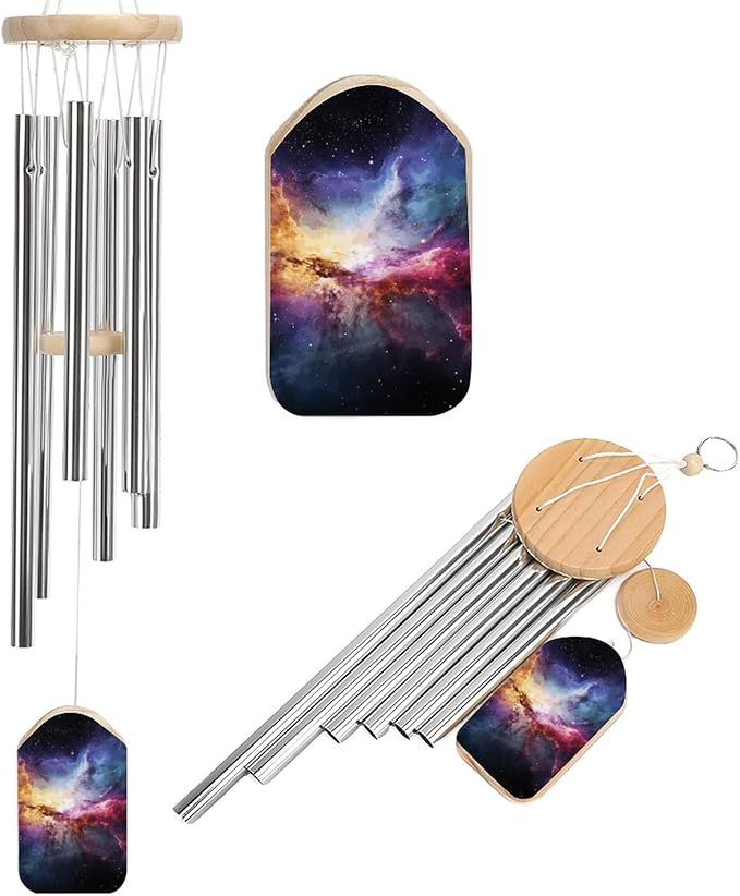 Large Aluminium Wind Chimes 20.5" Inches Nebula and Galaxy in The Universe Wind Chimes for Outside Memorial Wind Chimes Sympathy Wind Chime for Outdoor Garden Patio Decoration