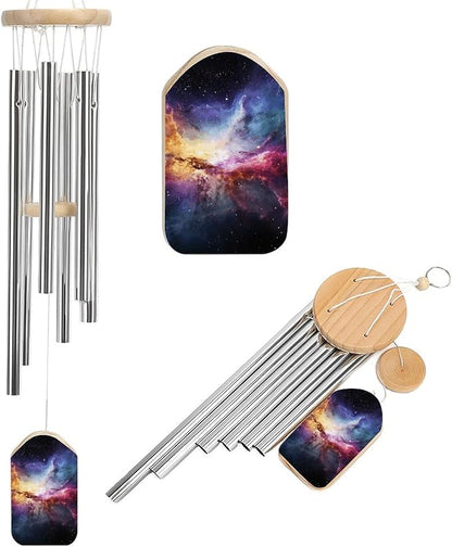 Large Aluminium Wind Chimes 20.5" Inches Nebula and Galaxy in The Universe Wind Chimes for Outside Memorial Wind Chimes Sympathy Wind Chime for Outdoor Garden Patio Decoration