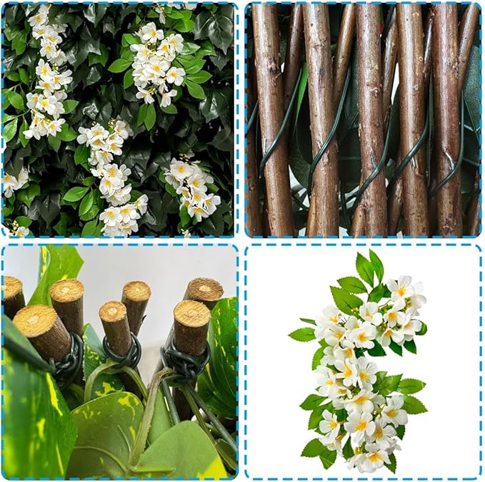 Artificial Expandable Ivy Privacy Fence Screen,Adjustable Size,Dense Leaf Panel,Perfect for Balcony,Garden,Fence Cover and Green Wall Decoration