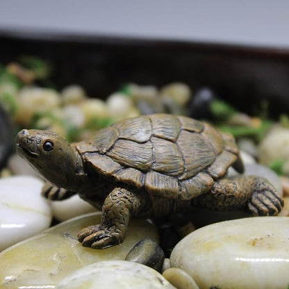 Realistic Tortoise Resin Figurine, Decorative Ornament for Garden, Pond, Patio, Courtyard, Planter and Mini Landscape, Suitable for Indoor and Outdoor Display
