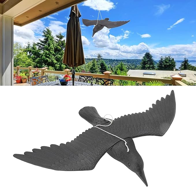 Garden Statues Simulation Crow Vivid Lifelike Crow Decoration Plastic Crow Crow Decoration Good Insulation Wear Resistant for Outdoor Yard Ornaments Decor