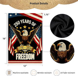 250 Years America Garden Flag, Double Sided 12x18 Patriotic Banner, Eagle Design, 1776-2026 US Semiquincentennial Yard Decor