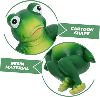 Milisten Adorable Resin Frog Statue for Garden Decor Weather-Resistant Frog Ornament Compact for Use Unique Garden Decoration