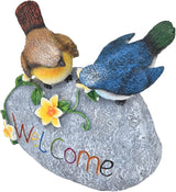 Bird Garden Decor Animal Garden Figurines Welcome Sign Sculptures Statues for Yard Patio Lawn