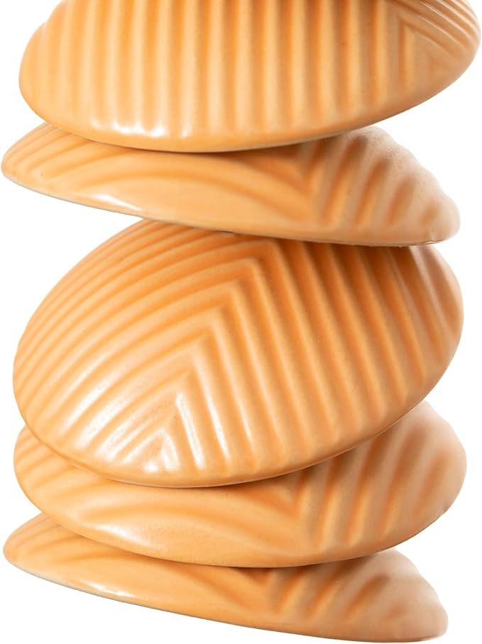 Woodstock Chimes Ceramic Disc Chime 26" Apricot Wind Chime for Outside, Ceramic Shell Design Chimes for Garden Porch, Patio Decor, Unique Gift CCAP