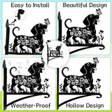 Rngmsi Metal Plant Hangers Outdoor, Dachshund Wall Mounted Hanging Plant Bracket Outside, Flower Pot Bird Feeder Wind Chimes Hangers Decorations