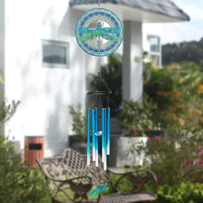 TUOKING Wind Chimes for Outside 3D Dragonfly Wind Spinner Windchimes Hanging Decoration for Outdoor Yard Garden Patio, Unique Gift for Mom,Women,Chimes Lovers
