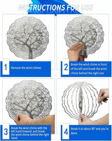 Stainless Steel Wind Spinner for Yard Garden Decoration, Oil Painting Flowers Pattern Round Wind Sculpture Spinner 3D Crafts Hanging Ornaments for Indoor Outdoor, 8 Inch