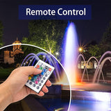Colored Pond Lights with Timer, RGB Fountain Lights IP68 Waterproof Pond Light, Dimmable Outdoor Landscape Lights for Fish Tank Pond Fountain Garden, 8 Lights