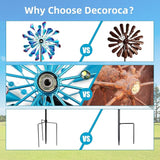 Decoroca Wind Spinner Choice for Families - 72in Large Outdoor Metal Wind Spinners - Pretty Outdoor Decor Birthday Loves - 21" W x 72" H (Double Blades)