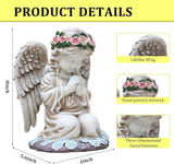 Choies Angel Gifts for Mom Grandma Granny Aunts,Birthday Sympathy Memorial Gifts,Solar Praying Angel Figurines for Outdoor Garden,Yard,Cemetery,Grave Decoration
