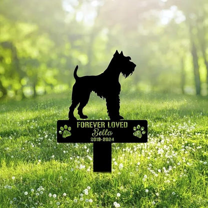 Custom Irish Terrier Dog Metal Memorial Garden Stake Personalized Pet Grave Marker Name Sign Remembrance Stake Decor Sympathy Dog Loss,Outdoor Statues for Yard Garden Lawn Patio Pathway Grave.