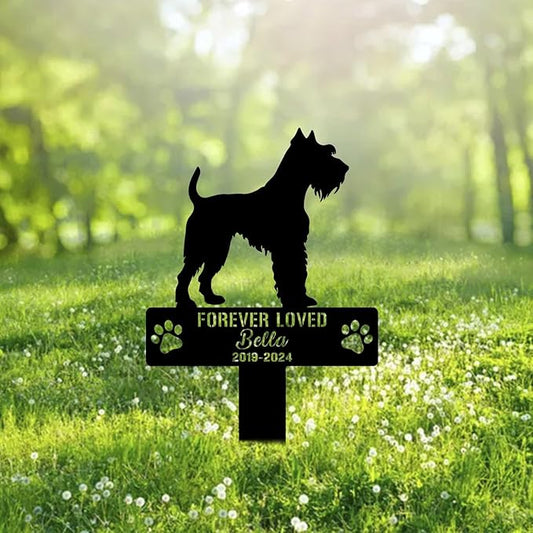 Custom Irish Terrier Dog Metal Memorial Garden Stake Personalized Pet Grave Marker Name Sign Remembrance Stake Decor Sympathy Dog Loss,Outdoor Statues for Yard Garden Lawn Patio Pathway Grave.