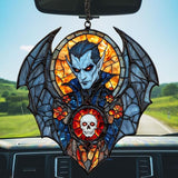 Dracula Halloween Acrylic Suncatcher Stained Glass Effect Window Car Hanging Christmas Ornament Indoor Outdoor Decor Garden Sun Catcher Panel for Halloween Lover for Women Mom Grandma