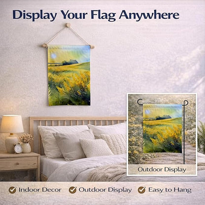 Caroline's Treasures Nebraska Goldenrod in Watercolor Garden Flag Mailbox Flag Decorative Yard Flag Banner Outside Patio Artwork Yard Flower Beds, Garden Size, Multicolor