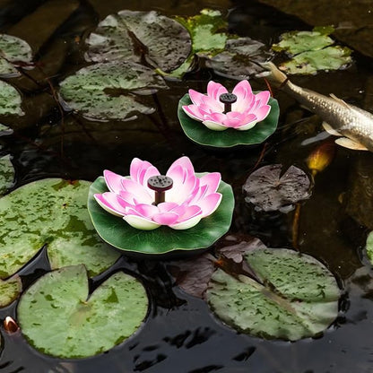 Solar Water Fountain for Bird Baths, Floating Solar Powered Water Fountain Pump for Birdbath, Garden, Pond, Pool, Outdoor Decor, Water Lily, Berry Pink