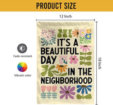 MAIANEY [12"x18"] It’s a Beautiful Day in the Garden Flag – Happy Outdoor Yard Banner, Double-Sided Garden Flag for Spring & Summer Decor, Double Sided, Seasonal Decoration, Farmhouse
