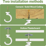 Aidoclip 2PCS Ceiling Hooks for Hanging Plants,Heavy Duty Plant Swag Hooks,Hanging Planter Wall Hook, Indoor and Outdoor Plant Hangers