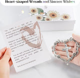 Christian Gifts for Women, Heart-Shaped Suncatcher with Cross - Religious Birthday Ornament with Scripture The Lord is My Light and My Salvation - Inspirational Catholic Spiritual Gifts