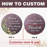 ASTARIN Sympathy 32" Wind Chimes for Loss of Loved One, Personalized Memorial Deep Tone Wind Chime, Remembrance Gift for Loss, Windchimes in Memory of Mother Father Daughter,Produced in USA