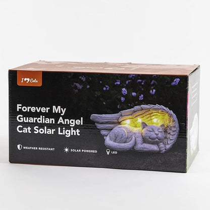 iHeartCats Forever My Guardian Angel Cat Memorial Garden Solar Light Gift
