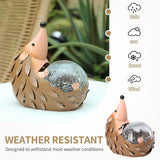 MUMTOP Solar Lantern - Solar Lights Outdoor Waterproof, Hedgehog Lanterns Yard Decorations, Decorative Lantern Tabletop Ornaments for Garden Decor