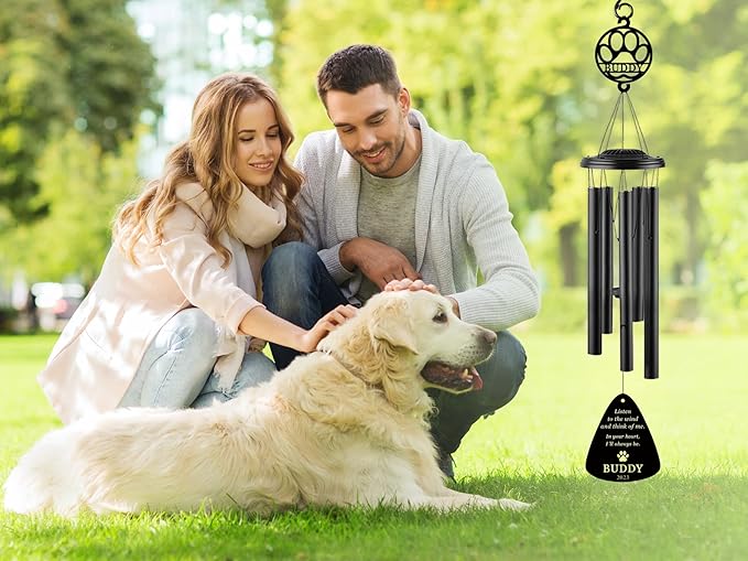 Personalized Pet Memorial Wind Chimes, Custom Wind Chime, Loss of Dog Sympathy Gift, Loss of Pet Sympathy Gift, Memorial Wind Chimes Gifts for Dog