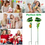 2Pack Frog Decorative Garden Stakes,Metal Tortoise Yard Art Decor for Outside Decor,Spring Outdoor Decor for Pathway,Lawn,Patio,Yard