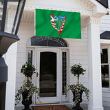Green Harp Ireland Flag 6X10FT, Am Harp Flags,Both Sides Printed, Men Women Banner,Vibrant Colors, Double Stitched with 2 Brass Grommets, Bar Garden Street Decoration, GYM, Office Decor,Indoor Outdoor Use,Gifts. (US-Green, 3x5ft)