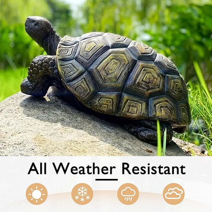 21.2" Large Realistic Turtle Statue for Garden, Outdoor Sculpture, Animal Decor for Yard Porch Entryway Patio Living Room (Large, Turtle)