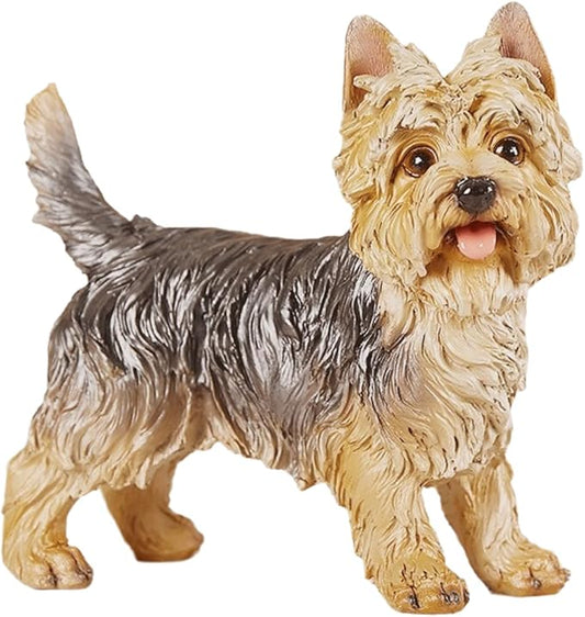 Garden Statues Yorkshire Terrier Outdoor Statue Garden Decor Realistic Dog Sculpture for Lawn Home Indoor Christmas Decoration Yard Ornaments Decor