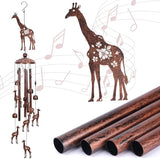 Giraffe Gift Wind Chimes for Outside, Outdoors Metal Giraffes Windchimes with S Hook for Birthday Home Patio Porch Backyard Yard Garden Decoration, Memorial Giraffes Gifts for Women Men Mom Grandma