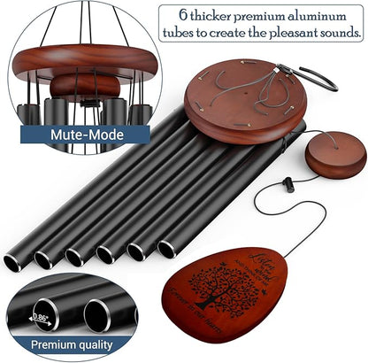 Tree of Life Memorial Wind Chimes for Loss of Loved One, Wind Chimes in Memory of a Loved One for Outside, Memorial & Sympathy Gifts for Bereavement,Condolence,Funeral