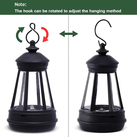 Solar Outdoor LED Hanging Lantern Light Garden Accessories Waterproof Rplacement Solar Light Parts Decor Lamp for Outdoor Statues DIY Fairy Garden Patio Lawn Yard Pathway Porch(Lantern)