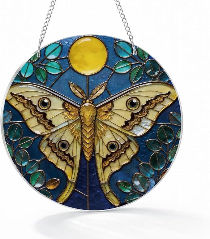 Butterfly Plant Acrylic Suncatcher, Indoor Window Wall Art, Decorative Acrylic Sun Catcher, Housewarming Gift, Butterfly Lover Gift for Birthday Christmas Thanksgiving