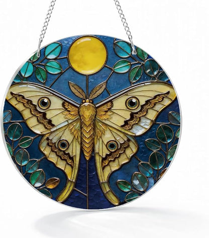 Butterfly Plant Acrylic Suncatcher, Indoor Window Wall Art, Decorative Acrylic Sun Catcher, Housewarming Gift, Butterfly Lover Gift for Birthday Christmas Thanksgiving
