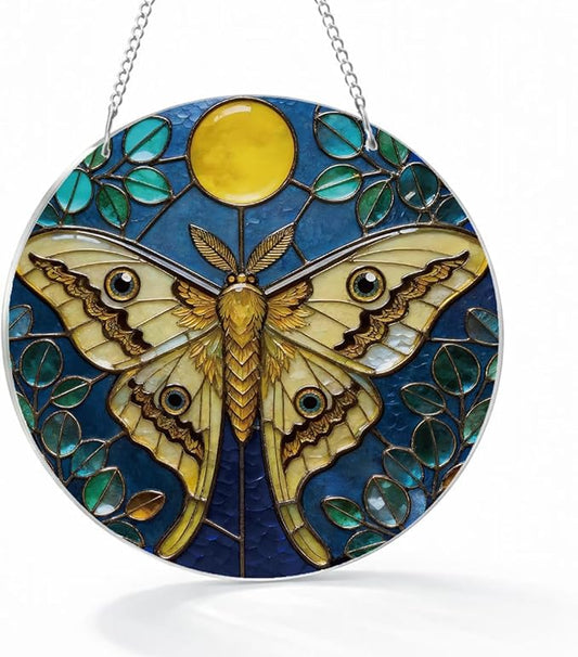 Butterfly Plant Acrylic Suncatcher, Indoor Window Wall Art, Decorative Acrylic Sun Catcher, Housewarming Gift, Butterfly Lover Gift for Birthday Christmas Thanksgiving
