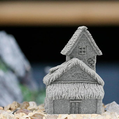 Saihisday 3PCS Micro Village Houses, Landscaping Chinese Houses, Micro Landscape Decor Ornaments for Zen Garden & Patio Micro Landscape Yard Bonsai Decor