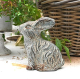 All Chic Bunny Decor Garden Statue Cement Rabbit Statue for Home Garden Indoor Outdoor Statues for Yard,Front Yard Decor,Easter Rabbit Figurines（Blue）