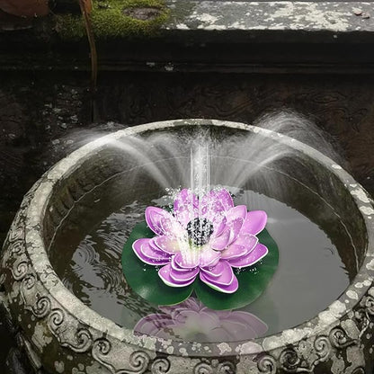 Solar Fountain - Decorative Bird Bath Water Feature, Eco-Friendly Design | Solar-Powered Fountain Pump with Assorted Nozzles, Ideal Enhancement for Ponds, Pools, and Creating A Outdoor